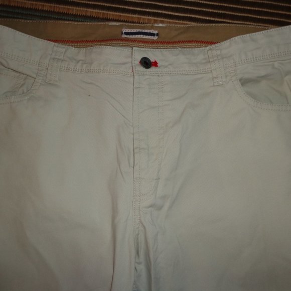IZOD Saltwater Straight Fit Chino Pants 36W x 32L Stone Zip/Button Closure - Picture 11 of 11